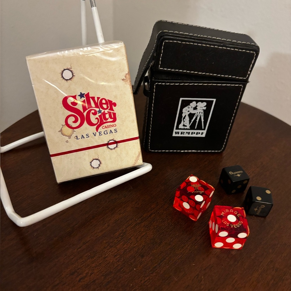 Las Vegas Silver City Casino, The Mirage & The Aladdin. Cards / Dice/used